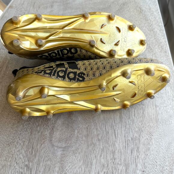 Adidas Adizero Snoop Dogg Money Cleats Gold Black Football‎ Shoes Size 12 Rare main image 12